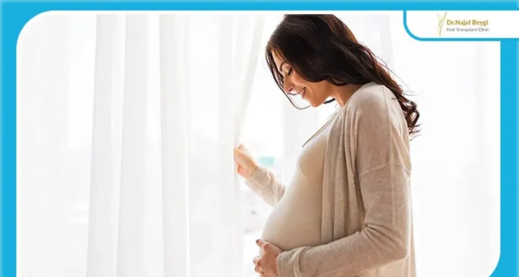 ارتباط کاشت مو و بارداری