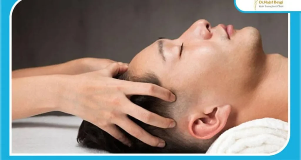 ماساژ سر بعد از کاشت مو