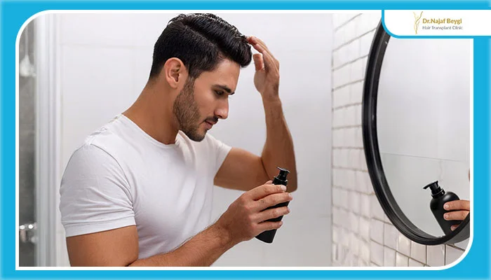 ژل زدن بعد از کاشت مو