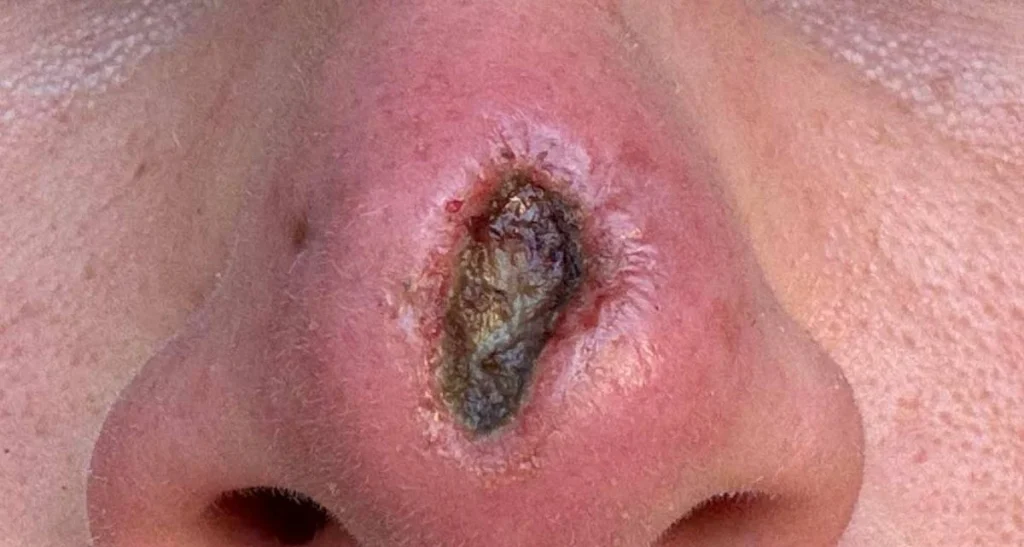 نکروز بینی بعد از تزریق آنزیم بینی